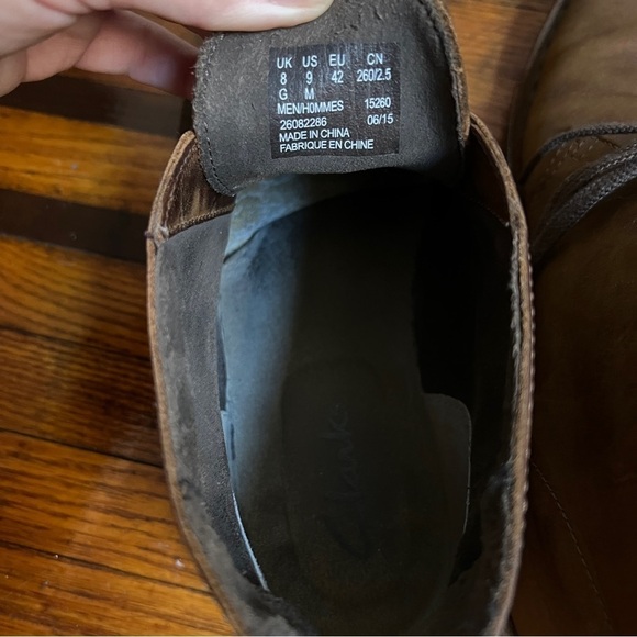 Clarks Bushacre 2 Beeswax Leather Desert Chukka Boot Brown size 9 - Picture 5 of 9